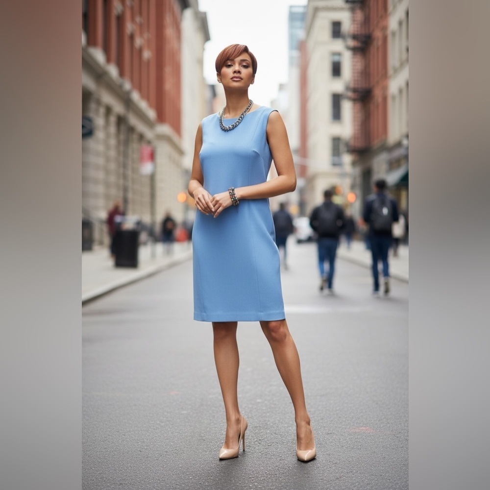 Laura Scott Blue Midi Dress☑️